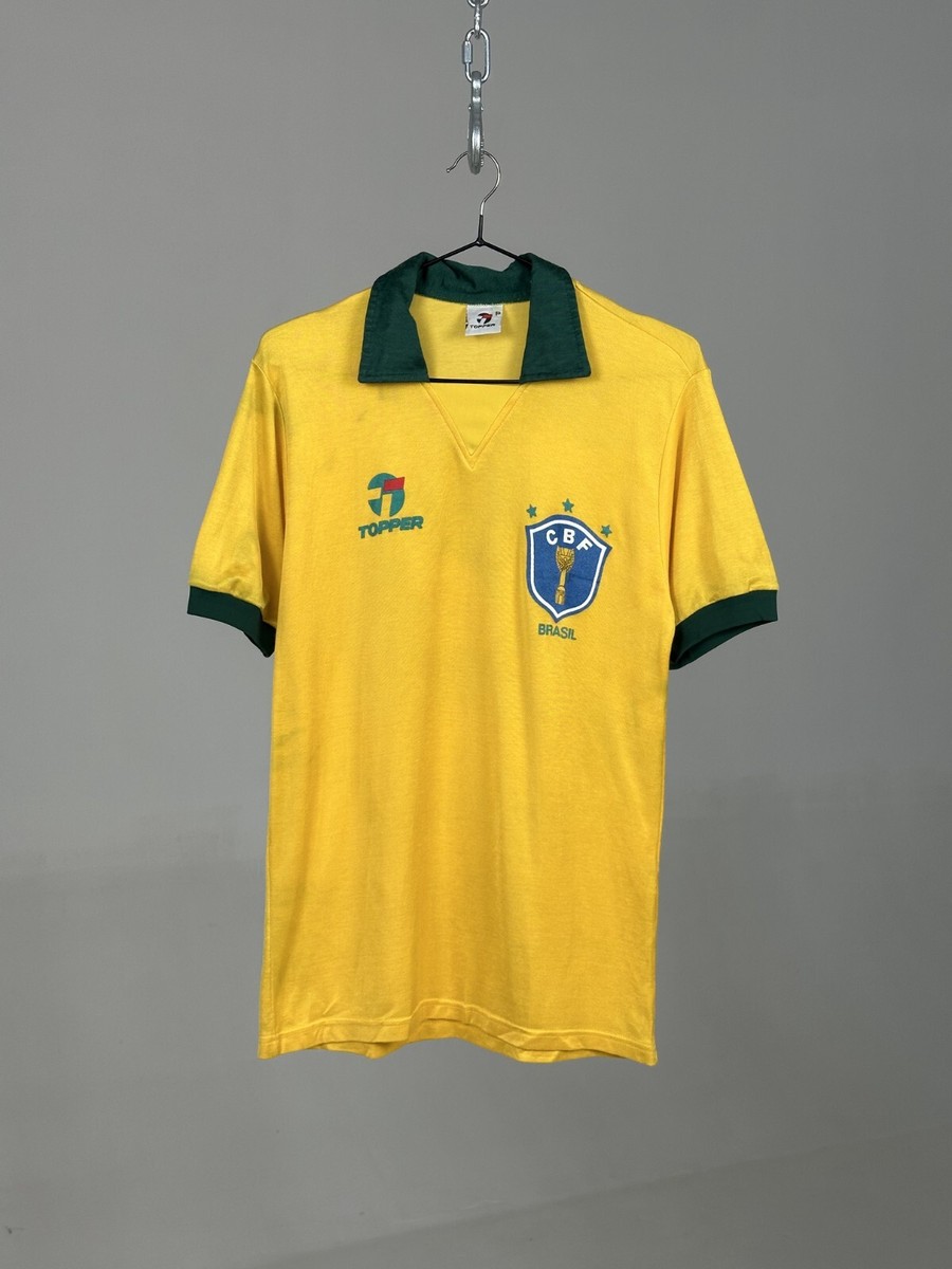 Brazil National Team 1985-1990 Home Jersey Topper Shirt 1986-1987