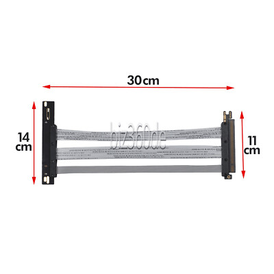 PCIE 4.0 16x Riser Cable 90 Grad Graphics Card Verlängerungskabel 30cm