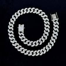 Men’s 13mm Iced Out Cuban Chain – Diamond Clasp, 18" & 22" Length, Gift for Him