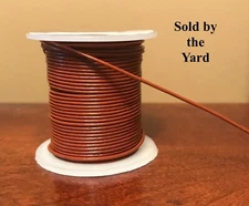 SADDLE TAN 1mm ROUND Leather Lace/Lacing for 1:32 Scale Stablemate Tack BY YARD