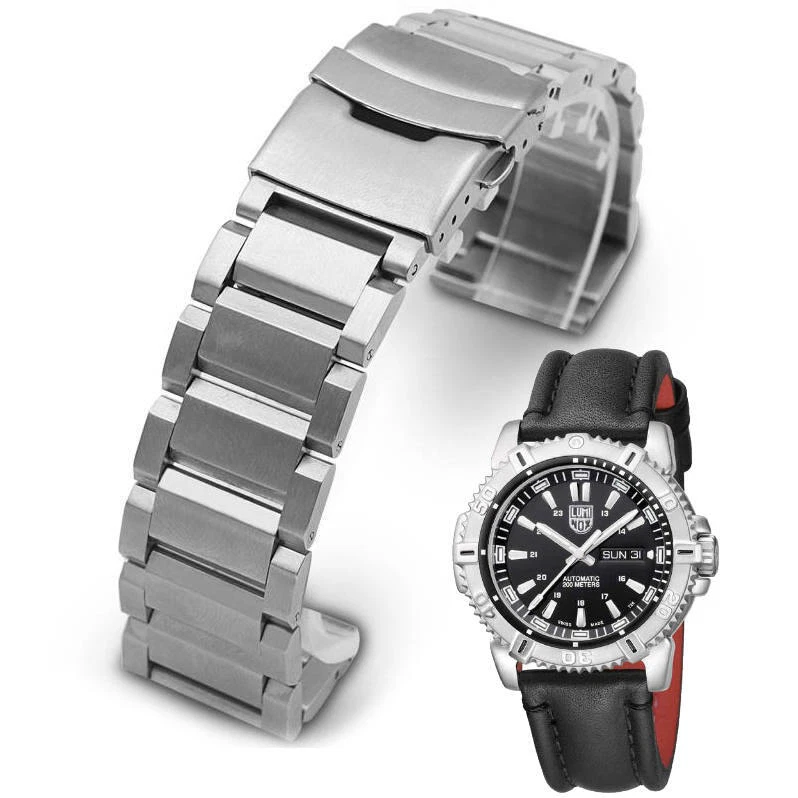 Metal Replacement Watch Band Fits Luminox Modern Mariner 6500 6501 5003