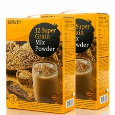 DAMTUH 12 Super Grains Mixed Powder Tea 40 Sticks x 2 Boxes, Nutrition Nuts