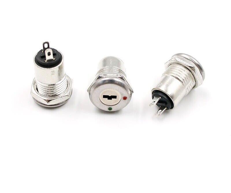 Interruttore A Chiave Elettrico 12mm 2 Posizioni 1NO 1NC S1203 - PA Products
