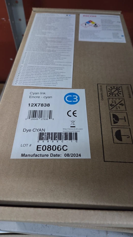 iNFO PRINT 5000 Cyan, Black, Magenta, Yellow Ink  -SET-  4 CARTRIDGES RICOH - Image 2 of 4