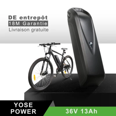 YOSE POWER Hailong 4-broches 36V13Ah e-bike Batterie de Vélo Electrique avec 2A EU Chargeur