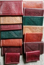 Vintage Genuine Leather Wallet Moroccan Handmade. Volume Sale 50 units/sale .