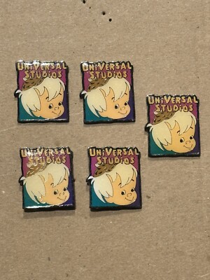 Vintage Flintstones Universal Studios Bam Bam Pin Lot of 5 Pinnacle Designs 
