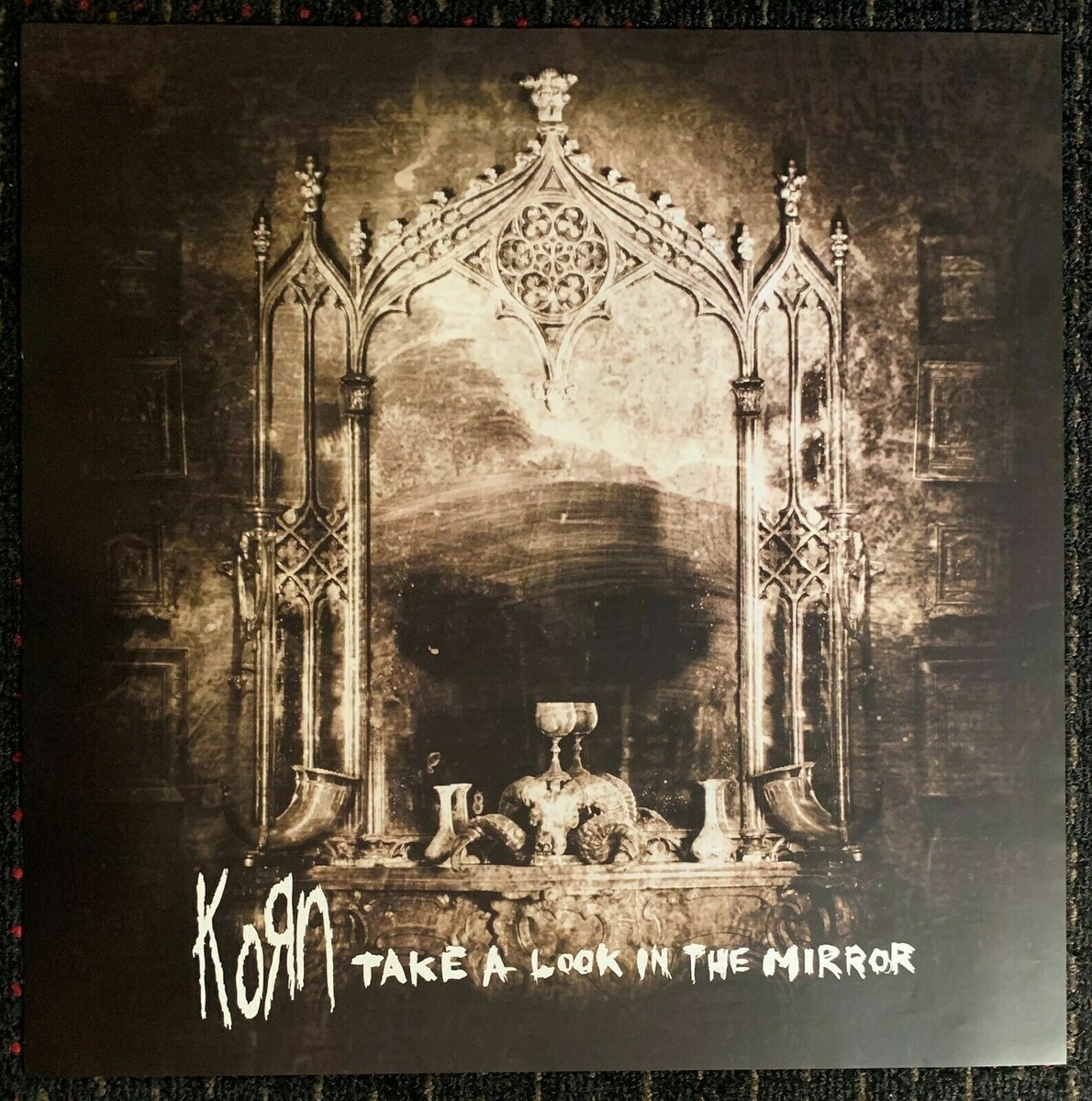 korn ポスター　非売品　激レア KORN Take a Look in the Mirror orig 24x24 promo poster 2sided nü