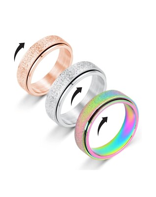 Spinner Ring Fidget Ring Anxiety Ring Stress Ring Anxiety Relieving Size  Pc