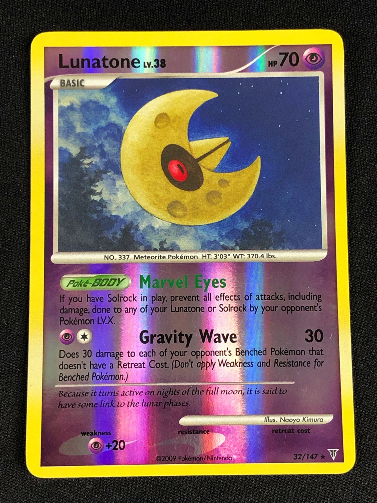 POKEMON LUNATONE 32/147 REVERSE HOLO RARE NM