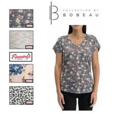 B Collection by Bobeau Ladies V-Neck Blouse Shirt G54