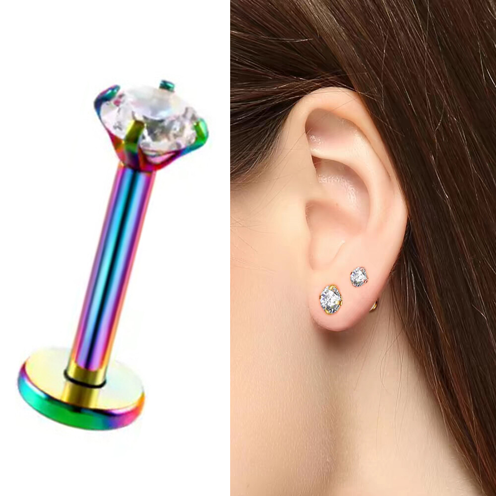 Set Pistola In Acciaio Inox Per La Foratura Di Orecchie, Naso, Corpo, Labbra, Sicura, Include - Foto 2