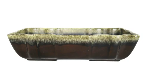 Vintage Hull Imperial Green Lava Glaze Rectangular Ceramic Planter Mid Century