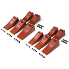 X156L Long Dirt Teeth Bucket Teeth/Tooth with P156 Roll Pins - 10 Pack