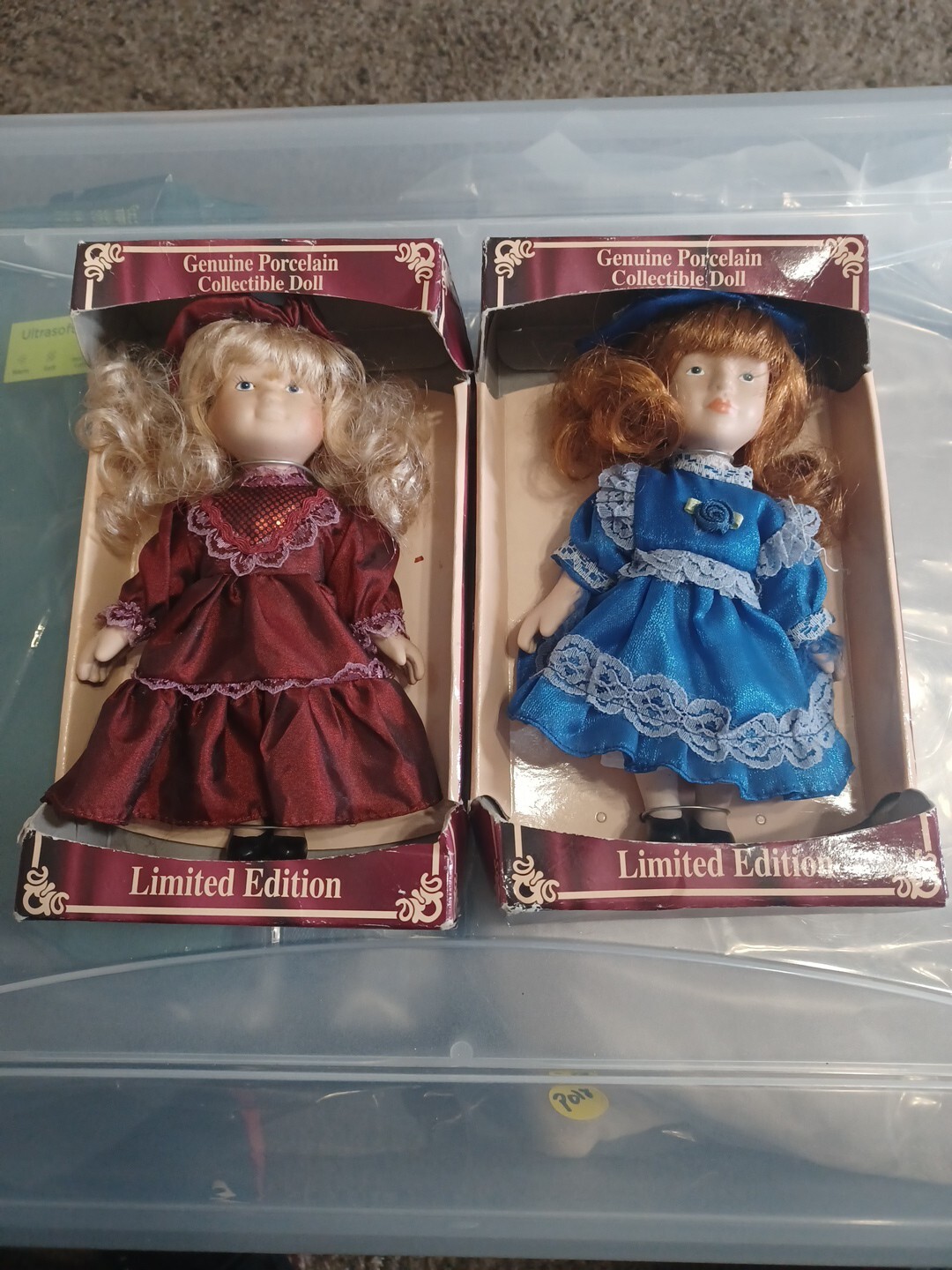 Set Of Two Limited Edition Porcelain Dolls