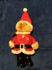 Eden Paddington Bear Plush 14" Christmas 1986 Santa Claus Outfit