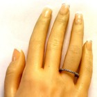 New 14k white gold .19ct SI2 H diamond wedding band ring 2.3g estate vintage — photo 7