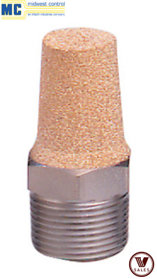Midwest Control EM-18 Nickel Plated Steel Pneumatic Exhaust Muffler 1/8'' NPT