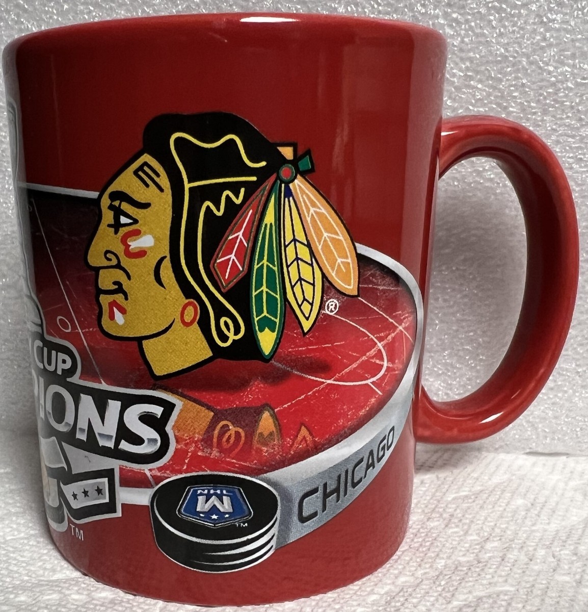 Chicago BLACKHAWKS 2013 Stanley Cup Champions Liquid Logic coffee mug  Hockey NHL