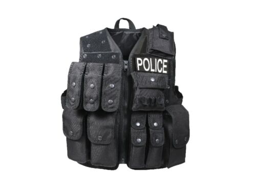 Rothco 6785 Black Tactical Raid Vest - Afbeelding 1 van 1