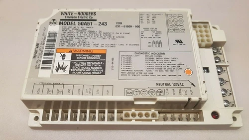 50A51-243 White Rodgers Ignition Control Board YORK Luxaire 031-01909-000