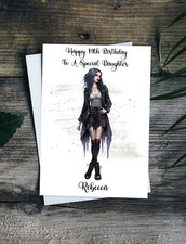 Personalised Gothic Birthday Card, Card For Halloween Birthday, Card