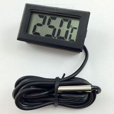 Mini Black Digital LCD Thermometer Temperature Meter Probe Sensor New