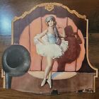 Antique poster woman ballerina early 1900s Opera Sexy Girl Orchestra Ephemera