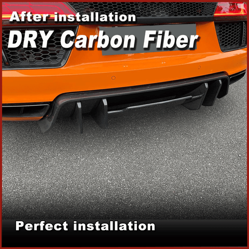 Echt Carbon Diffusor Heckdiffusor Heckansatz Spoiler Passt für Audi R8 V10 16-19 - Picture 5 of 15