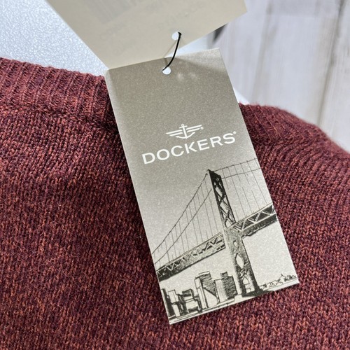 Dockers Men's dress Sweater Extra Soft Fine Gauge Size 2XL Red MSRP: $45 P7 - Picture 7 of 10