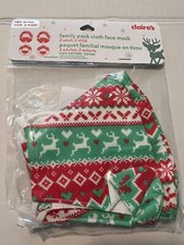 4 family pack cloth face mask 2 adult 2 child Christmas
