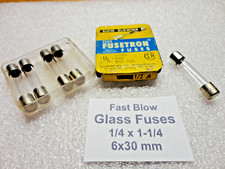 1/2 Amp, Fast Blow Glass Fuses, 6 x 30mm 1/4 x 1-1/4 250 Volts, USA Quick Ship