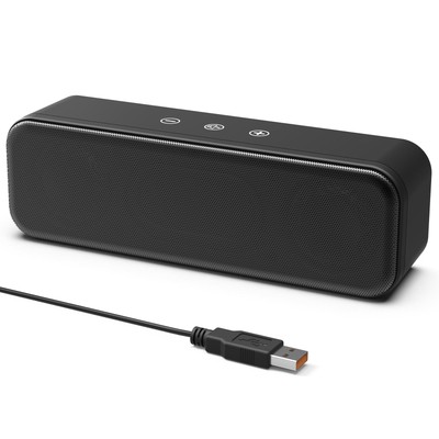 [Upgraded] USB Computer Speakers   Small Soundbar with Clear Sound & Deep Bass