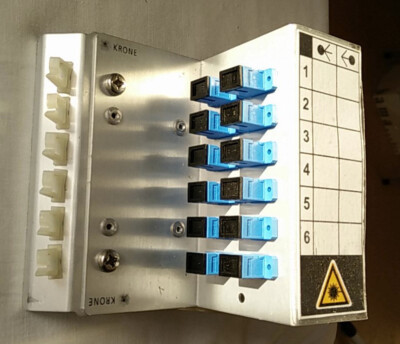 KRONE Glasfaser-Patchmodul mit  12 Kupplungen SC/PC LSA-Profil Verteilersystem
