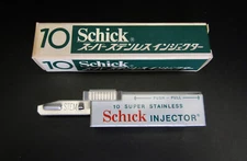 SCHICK VTG INJECTOR 10 BLADE DISPENSER JPN MARKET Made In Canada UNUSED COND.#25