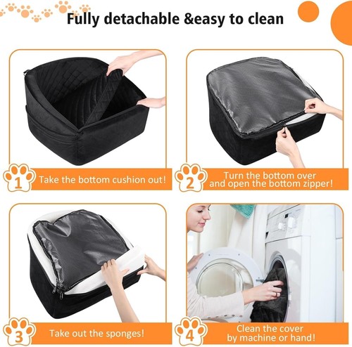 Dog Car Seat for Small and Medium Dogs,Car Seat for Dogs, Removable and Washable - Picture 4 of 11