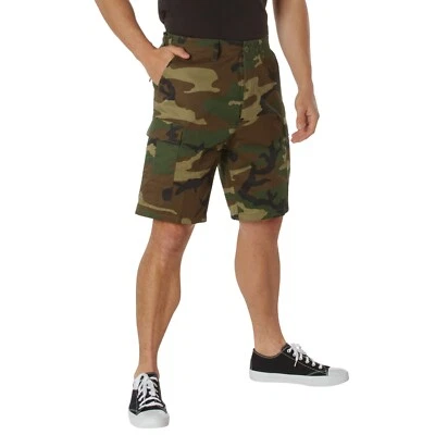 ROTHCO Tactical BDU Shorts Woodland Desert Camo Cargo Shorts Army Fatigues S - 6XL