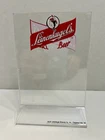 Vtg Leinenkugel's Beer Acrylic Plastic Bar Table Top Tent Menu Sign Holder