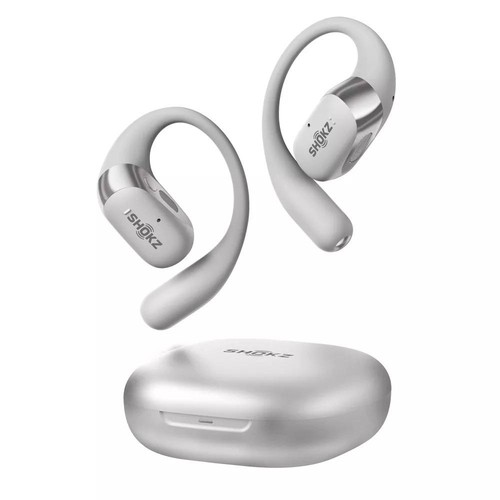 Shokz OpenFit Air Open-Ear Wireless Earbuds Gray IP54 Water Resistant Excellent
