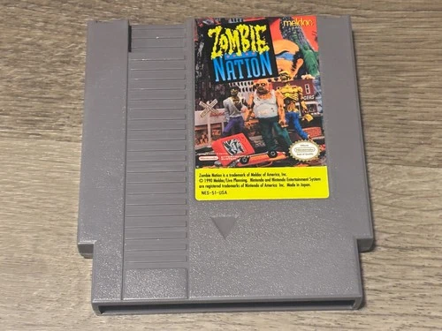Zombie Nation Nintendo Nes Cleaned & Tested Authentic
