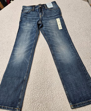 Cat Jack Jeans Straight Super Stretch denim Girls Size 14 adjustable waist NWT
