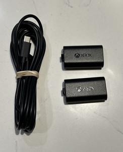 2 Microsoft Xbox Rechargeable Batteries Model 1727 + USB-C Cable
