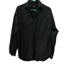 EXPRESS DESIGN STUDIO Black Long Sleeve Button Down Dress Shirt Men's Size M