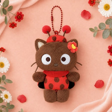 NEW Sanrio Characters Plush Doll Ladybug costume Chococat 8cm Keyring Bagcharm