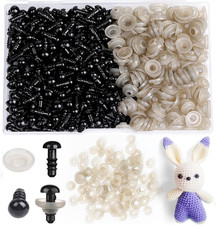 320Pcs 6mm Safety Eyes for Amigurumi Black Craft Doll Eyes for Crochet Animals w