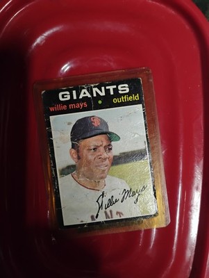 Miscut Error Card 1971 Topps Willie Mays #600 Unique Very MC Rare Oddball Giants