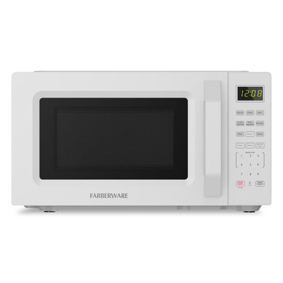 Farberware 700-Watt Compact Countertop Microwave Oven   0.7 Cu. Ft., White