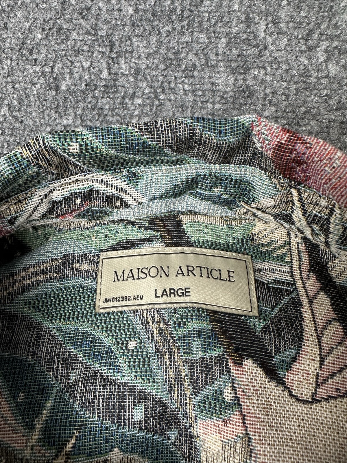 Mens Maison Article Bird Wave Pattern Jacket Pant… - image 6