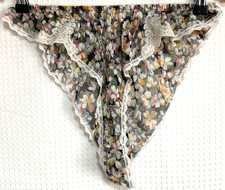 Vintage 70's Christian Dior Saks 5th Floral Lace Panties Underwear Size 4 Small
