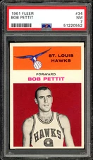 1961 Fleer Basketball #34 Bob Pettit PSA 7 NM